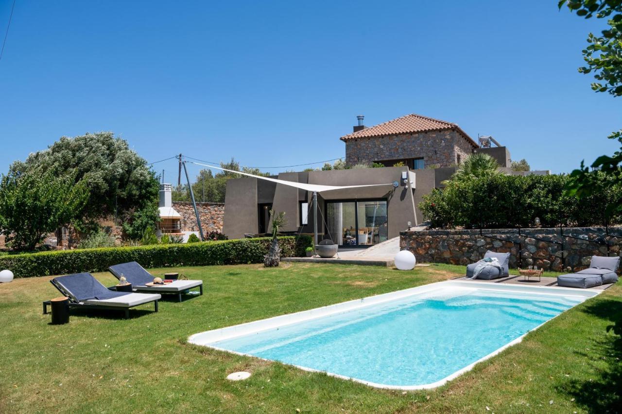 Lithari Luxury Villa With Private Pool, Your Perfect Retreat, Crete Agios Nikolaos Exterior foto